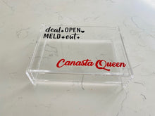 Canasta Themed Acrylic Medium Catch All flip Lid Box