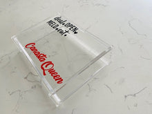 Canasta Themed Acrylic Small Catch All flip Lid Box