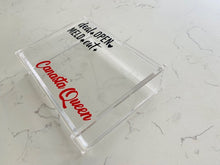 Canasta Themed Acrylic Medium Catch All flip Lid Box