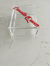 Canasta Themed Acrylic Small Catch All flip Lid Box