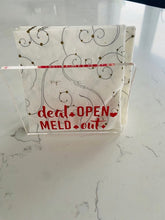 Canasta Themed Acrylic Napkin Holder Deal Open Meld Out