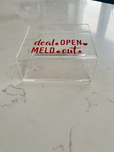 Canasta Themed Acrylic Napkin Holder Deal Open Meld Out