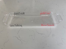 Canasta acrylic rectangle tray