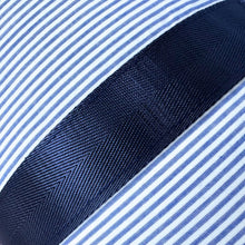 Cosmo Bag -- Flat Zip Pouch Navy Preppy Stripe