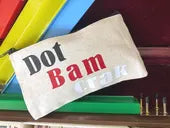 Mah Jongg Cosmetic Pencil Case Pouch -DOT BAM CRACK