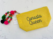 Canasta Queen Jute Pom Pom pouch