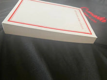 Canasta themed Notepad with Red Border-LESS TALKING MORE CANASTA