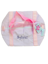 MINT Pink Seersucker Medium Duffle