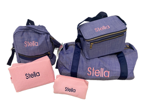 MINT Medium Backpack Navy Chambrey