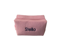 Waffle Cosmetic Pouch Large Light Pink