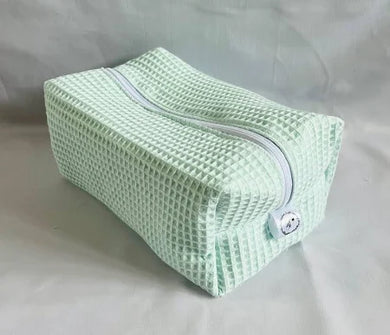 Waffle Cosmetic Pouch Large Mint