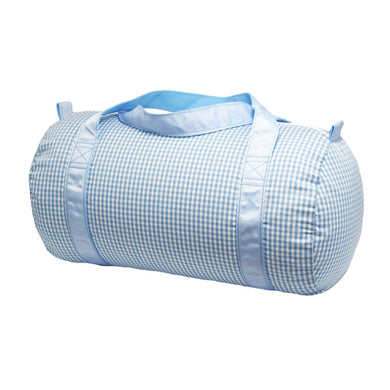 MINT Baby Blue Gingham Medium Duffle