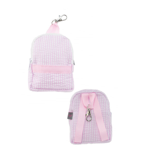 Pink Seersucker Teeny Tiny Backpack