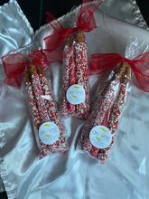 Valentine Themed Chocolate covered pretzel rods