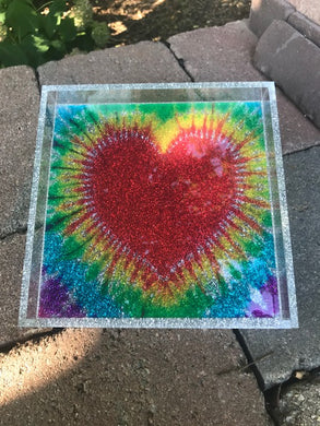 Acrylic Tye Dye Themed Tray