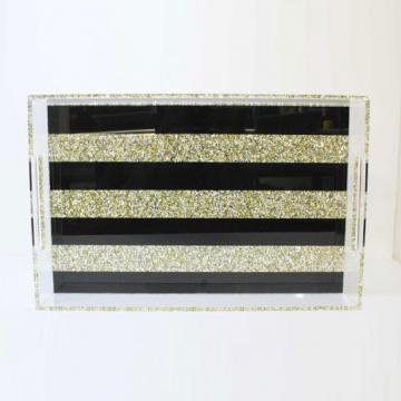 Acrylic tray Black Stripe theme