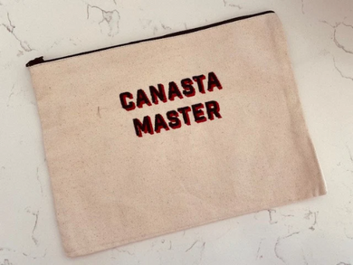 Canasta Master Beige Flat zip pouch