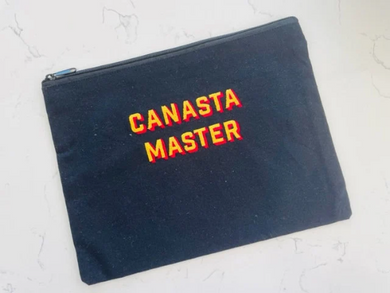 Canasta Master Black Flat zip pouch