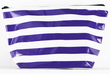 sarahjane cosmetic bag purple stripe