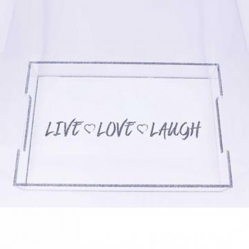 Acrylic tray Live Love Laugh theme
