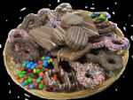 Chocolate covered 18 piece Pretzel, Graham & Oreo tray